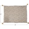 imageCreative CoOp Woven Recycled Cotton Blend Printed Blanket with Neutral Floral Pattern and Tassels Throw Multicolored