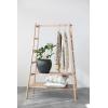 imageCreative CoOp Woven Recycled Cotton Blend Printed Blanket with Neutral Floral Pattern and Tassels Throw Multicolored