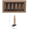 imageCreative CoOp Plastic Candle ClipOn Ornaments with Tinsel and LED Light Multicolor Set of 6