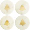 imageCreative CoOp Round Marble Coasters with Brass Tree Inlay White Set of 4