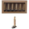 imageCreative CoOp Plastic Candle ClipOn Ornaments with Tinsel and LED Light Multicolor Set of 6