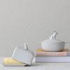 imageCreative CoOp Stoneware Bake Pan with Lid and Decorative Rabbit White