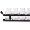 imageCreative CoOp 7 Glass Bottles on Rectangle Metal Tray with Handles Set of 8 Pieces