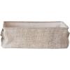 imageCreative CoOp Large Rectangular Hemp Fiber and Metal Bin with Cotton Canvas Lining and Handle Natural