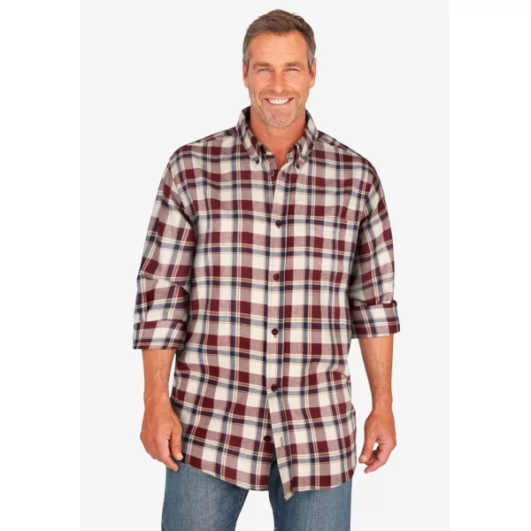 Kingsize Mens Big ampamp Tall Holiday Plaid Flannel ShirtNew Navy Plaid