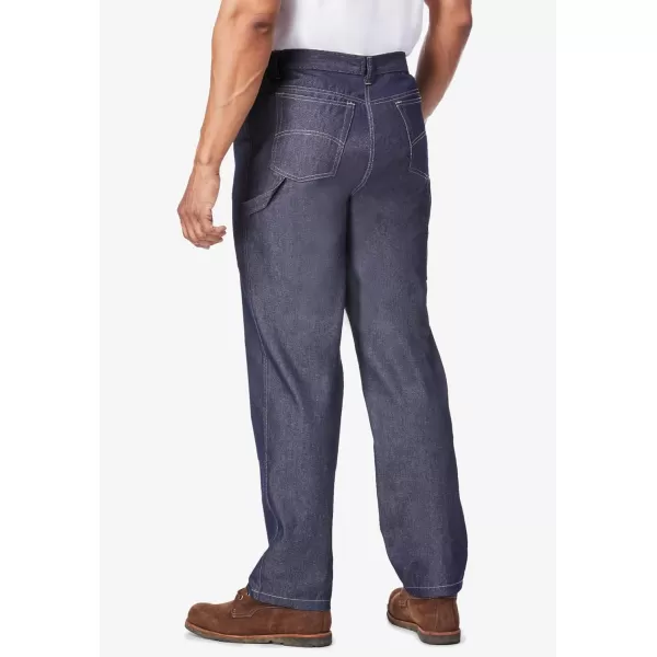 Liberty Blues by Kingsize Mens Big ampamp Tall Lightweight Comfort Denim Carpenter JeansRigid Wash