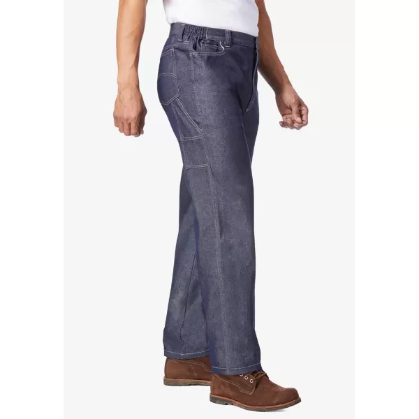 Liberty Blues by Kingsize Mens Big ampamp Tall Lightweight Comfort Denim Carpenter JeansRigid Wash