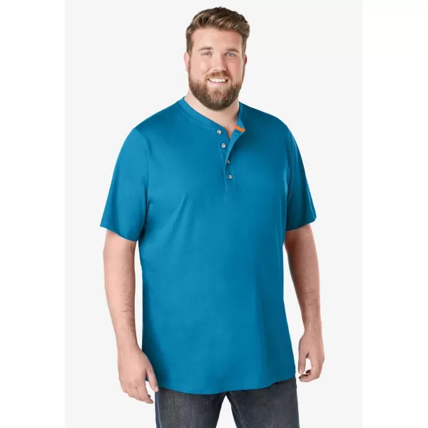 Liberty Blues by Kingsize Mens Big ampamp Tall LongerLength ShrinkLess Piqu PoloHeather Slate