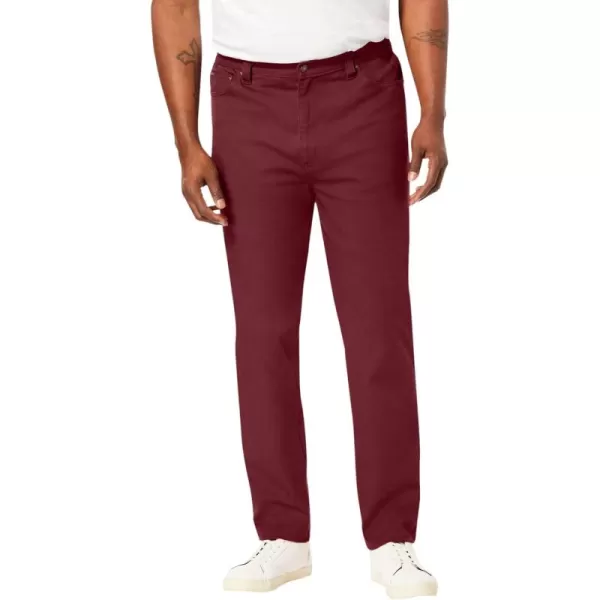 Liberty Blues by Kingsize Mens Big ampamp Tall Flex Denim JeansBurgundy