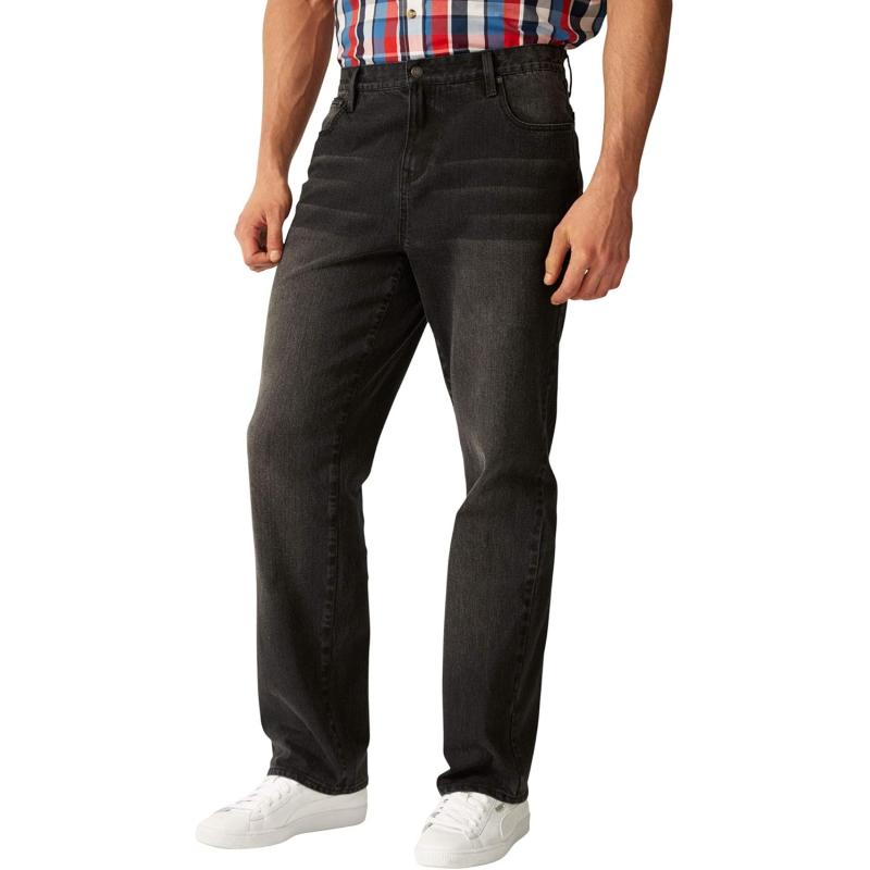 imageLiberty Blues by Kingsize Mens Big ampamp Tall Loose Fit 5Pocket Stretch JeansBlack Denim