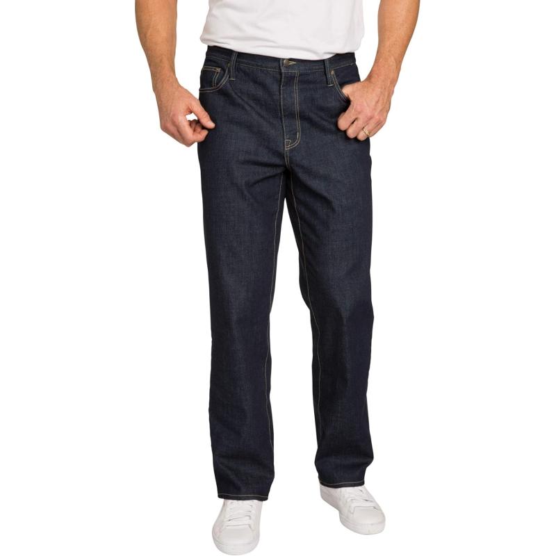 imageLiberty Blues by Kingsize Mens Big ampamp Tall Loose Fit 5Pocket Stretch JeansDark Rinse