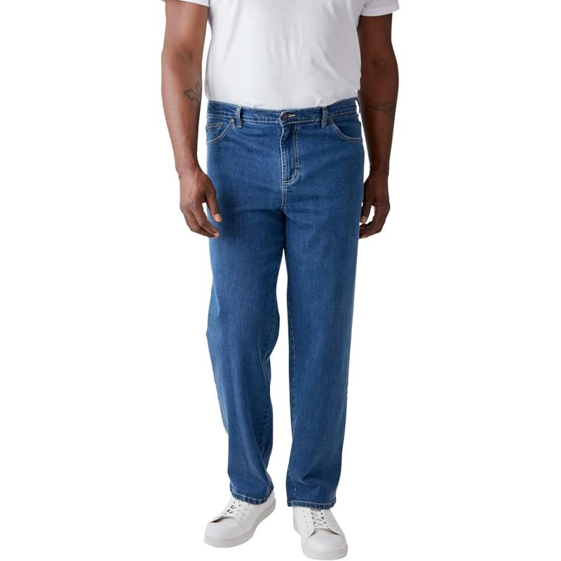 imageLiberty Blues by Kingsize Mens Big ampamp Tall Loose Fit 5Pocket Stretch JeansStonewash
