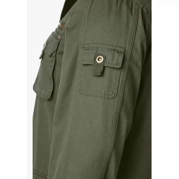 Boulder Creek by KingSize Mens Big ampamp Tall 9 Pocket Twill Utility JacketBlack