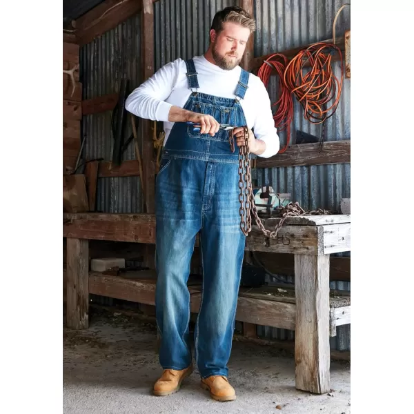 Boulder Creek by KingSize Mens Big ampamp Tall Denim OverallsIndigo