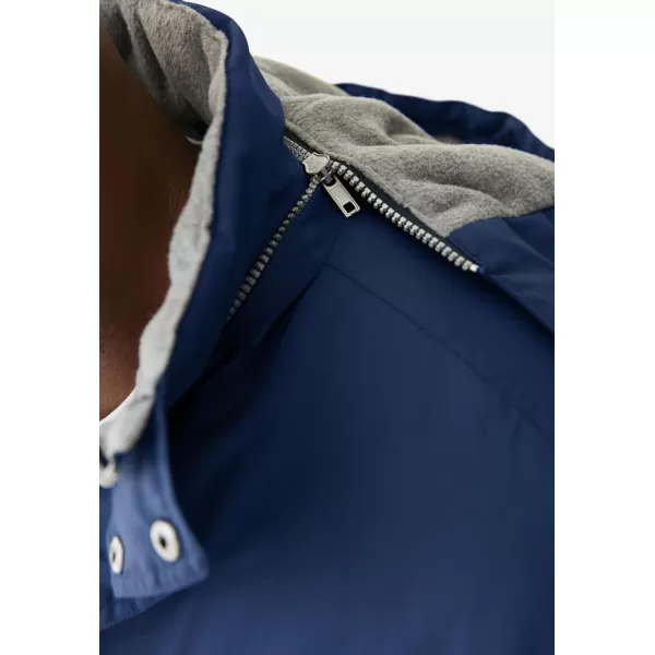 Boulder Creek by KingSize Mens Big ampamp Tall FleeceLined Parka With Detachable Hood And 6 PocketsBlue Indigo