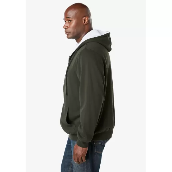 Boulder Creek by KingSize Mens Big ampamp Tall FullZip Thermal HoodieBlack