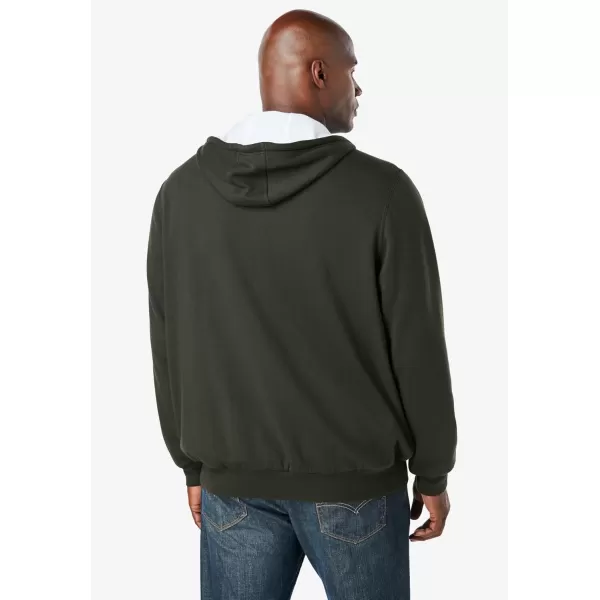 Boulder Creek by KingSize Mens Big ampamp Tall FullZip Thermal HoodieNavy