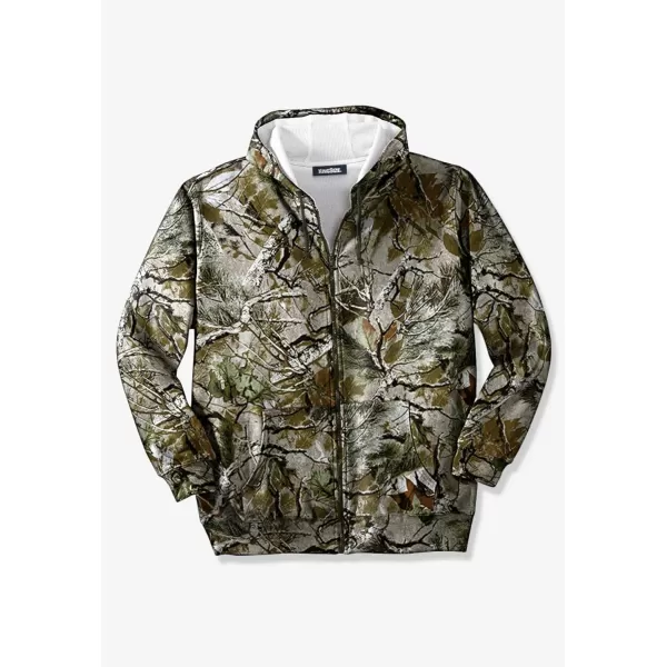 Boulder Creek by KingSize Mens Big ampamp Tall FullZip Thermal HoodieSteel Camo