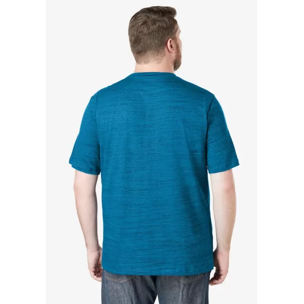 Boulder Creek by Kingsize Mens Big ampamp Tall Heavyweight Jersey Crewneck TShirtClassic Teal Marl