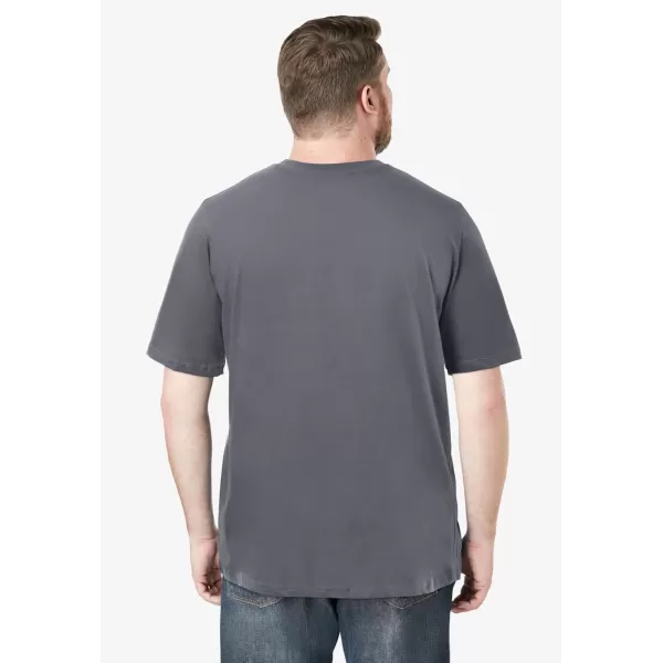 Boulder Creek by Kingsize Mens Big ampamp Tall Heavyweight Jersey Crewneck TShirtDesert Red