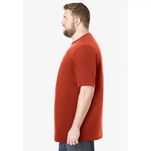 Boulder Creek by Kingsize Mens Big ampamp Tall Heavyweight Jersey Crewneck TShirtDesert Red
