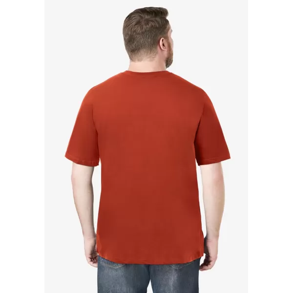 Boulder Creek by Kingsize Mens Big ampamp Tall Heavyweight Jersey Crewneck TShirtDesert Red