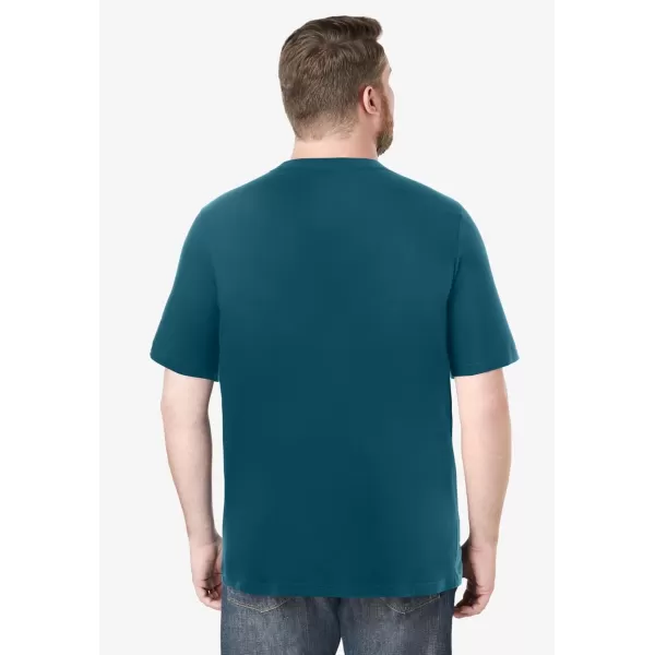 Boulder Creek by Kingsize Mens Big ampamp Tall Heavyweight Jersey Crewneck TShirtMidnight Teal