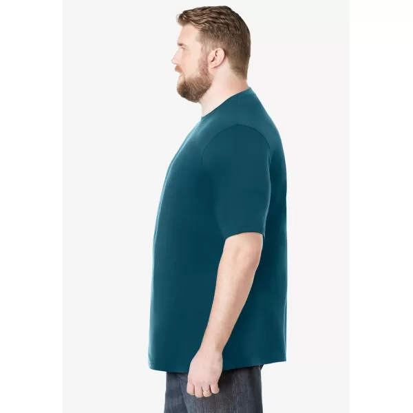 Boulder Creek by Kingsize Mens Big ampamp Tall Heavyweight Jersey Crewneck TShirtMidnight Teal