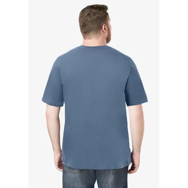 Boulder Creek by Kingsize Mens Big ampamp Tall Heavyweight Jersey Crewneck TShirtSlate Blue