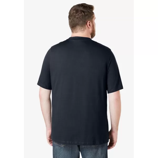 Boulder Creek by Kingsize Mens Big ampamp Tall Heavyweight Pocket Crewneck TShirtBlack