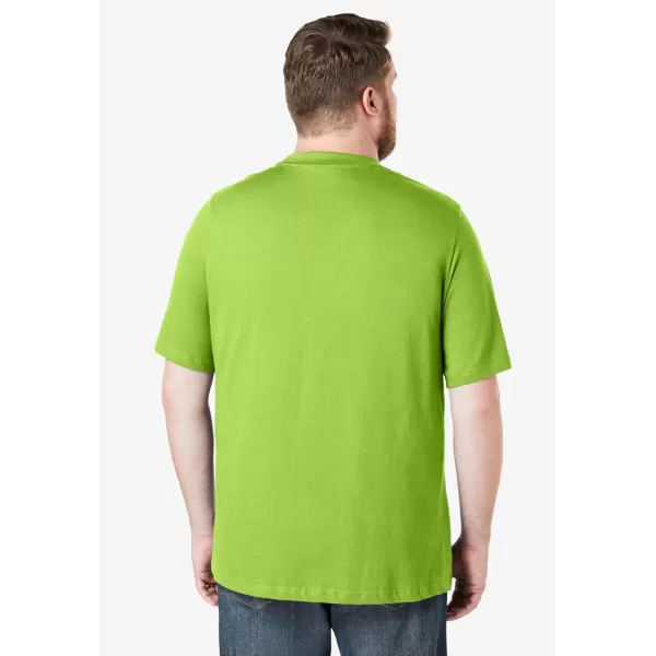 Boulder Creek by Kingsize Mens Big ampamp Tall Heavyweight Pocket Crewneck TShirtElectric Green