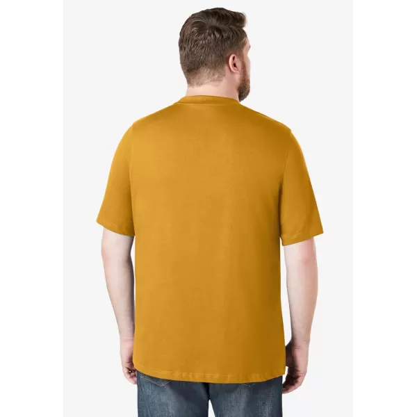 Boulder Creek by Kingsize Mens Big ampamp Tall Heavyweight Pocket Crewneck TShirtGolden Tan