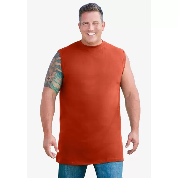 Boulder Creek by Kingsize Mens Big ampamp Tall LongerLength Heavyweight Muscle TeeClassic Teal Marl