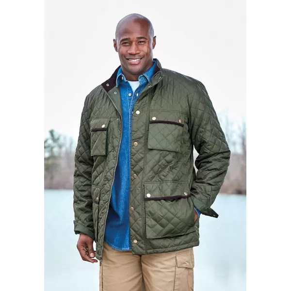 Boulder Creek by Kingsize Mens Big ampamp Tall Quilted JacketBlack 0775