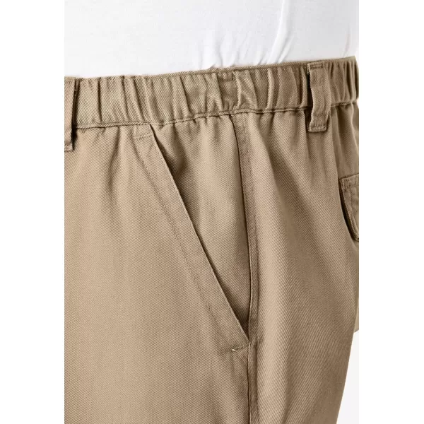 Boulder Creek by Kingsize Mens Big ampamp Tall Renegade 9quot Full Elastic Waist Cargo ShortsBark