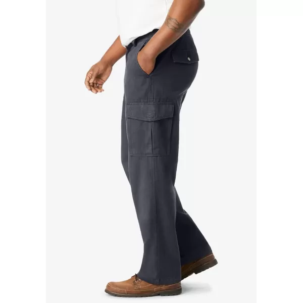 Boulder Creek by Kingsize Mens Big ampamp Tall Renegade SideElastic Waist Cargo PantsCarbon