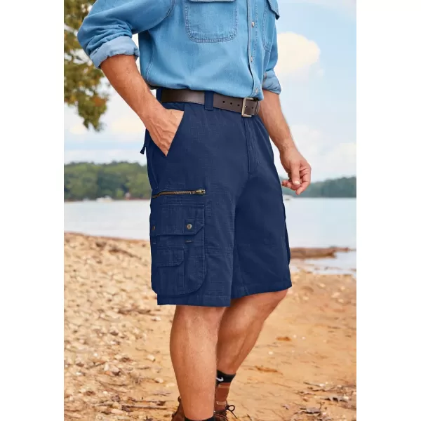 Boulder Creek by Kingsize Mens Big ampamp Tall Ripstop Cargo ShortsBlack