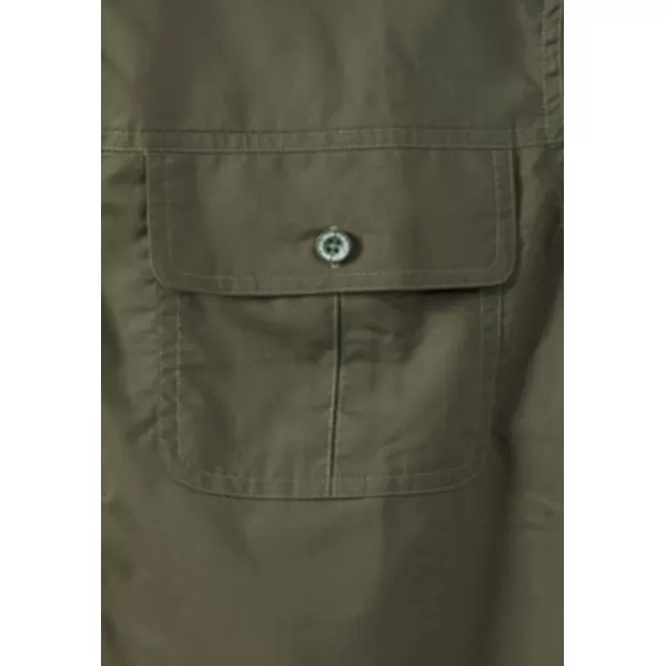 Boulder Creek by Kingsize Mens Big ampamp Tall ShortSleeve Pilot ShirtDark Khaki