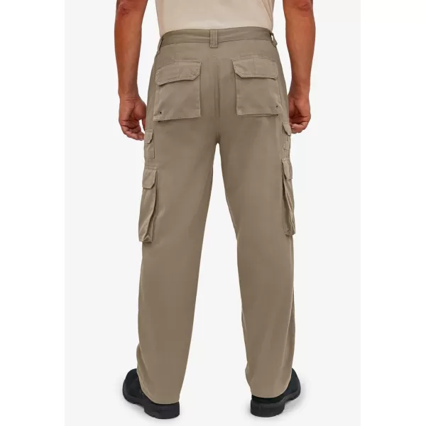 Boulder Creek by Kingsize Mens Big ampamp Tall SideElastic Stacked Cargo Pocket PantsBlack