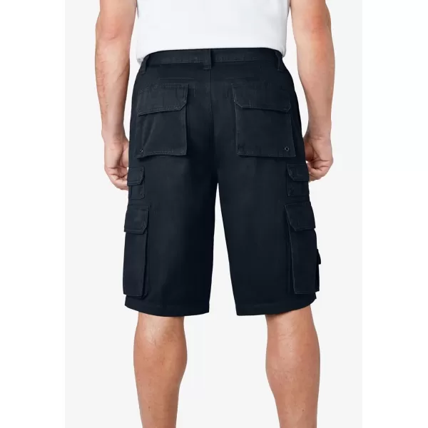 Boulder Creek by Kingsize Mens Big ampamp Tall SideElastic Stacked Cargo Pocket ShortsBlack 0367