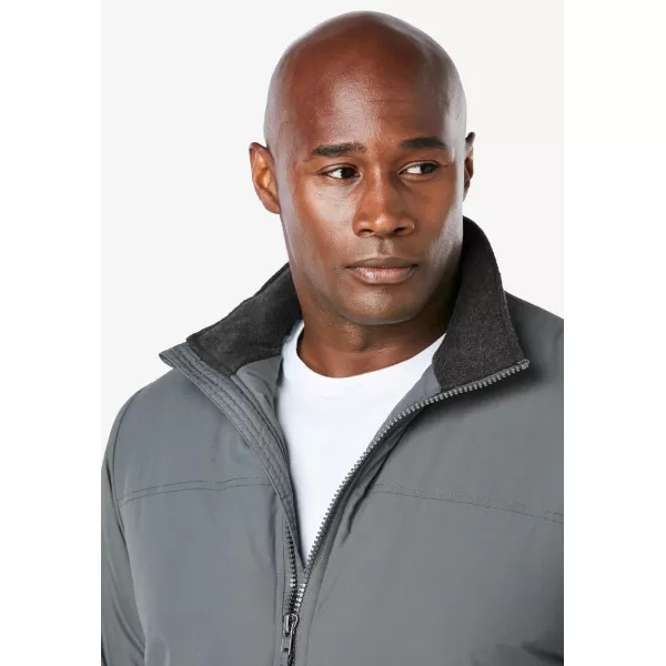 KingSize Mens Big ampamp Tall FleeceLined Bomber JacketBlack