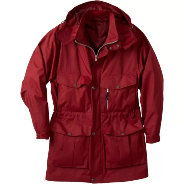 Boulder Creek by KingSize Mens Big ampamp Tall Lightweight Expedition ParkaRich Burgundy