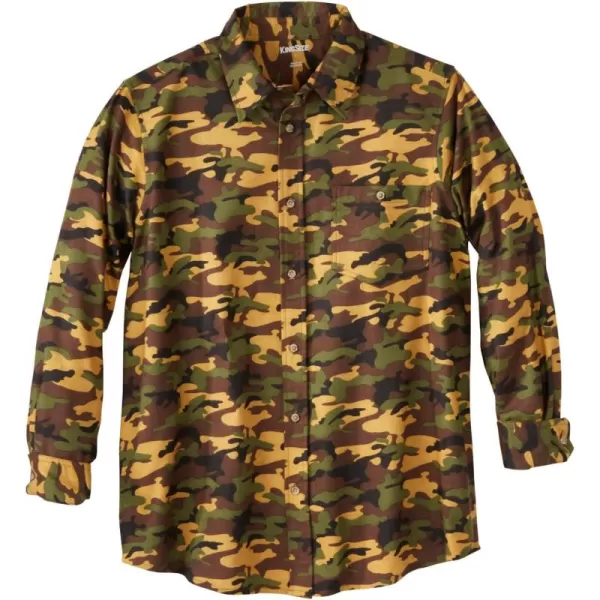 Boulder Creek by Kingsize Mens Big ampamp Tall Flannel ShirtCamo