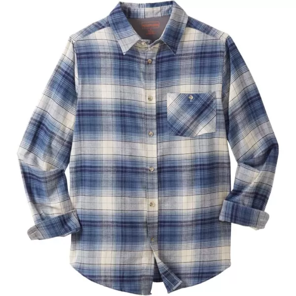 Boulder Creek by Kingsize Mens Big ampamp Tall Flannel ShirtNavy Plaid