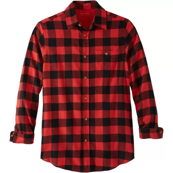 Boulder Creek by Kingsize Mens Big ampamp Tall Flannel ShirtRed Buffalo Check