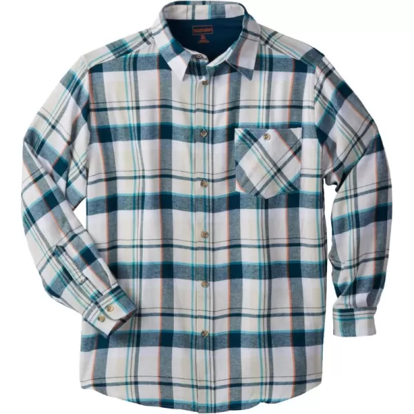 Boulder Creek by Kingsize Mens Big ampamp Tall Flannel ShirtStone Plaid