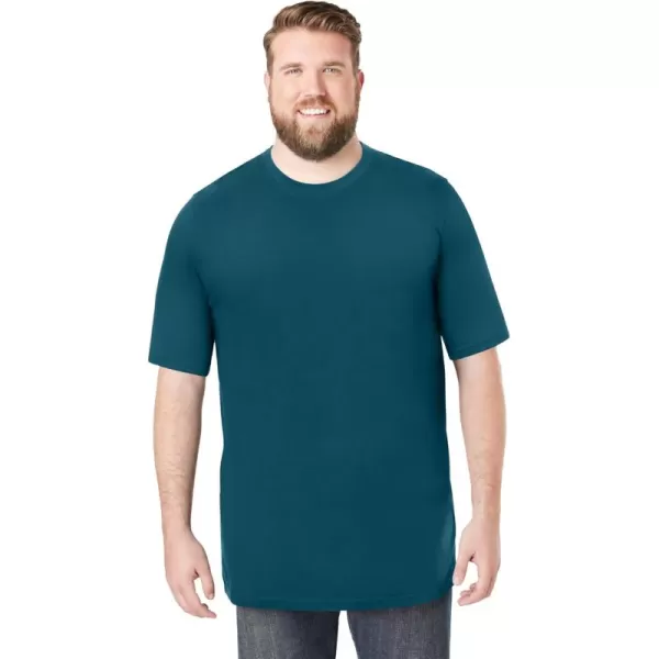 Boulder Creek by Kingsize Mens Big ampamp Tall Heavyweight Jersey Crewneck TShirtMidnight Teal