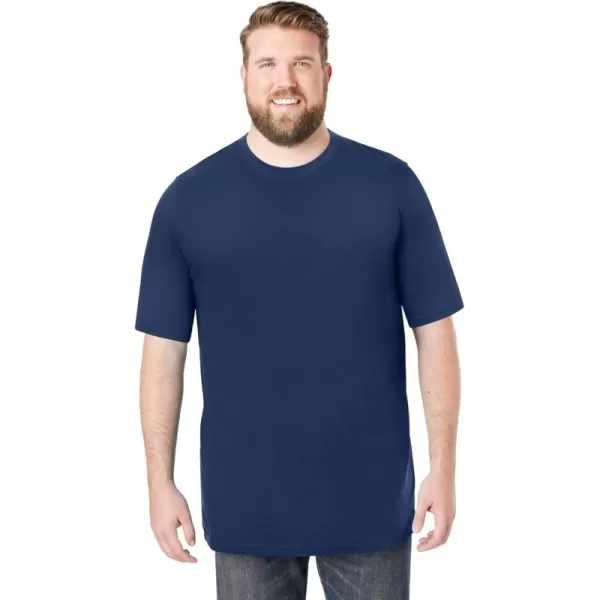 Boulder Creek by Kingsize Mens Big ampamp Tall Heavyweight Jersey Crewneck TShirtNavy