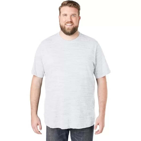 Boulder Creek by Kingsize Mens Big ampamp Tall Heavyweight Jersey Crewneck TShirtWhite Marl