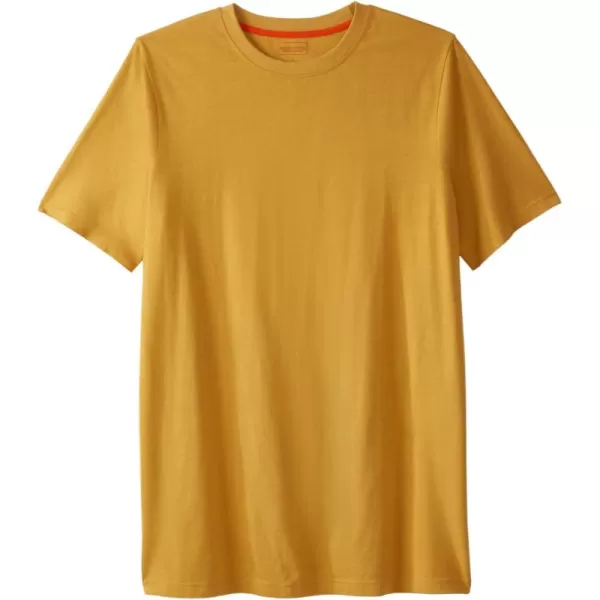 Boulder Creek by Kingsize Mens Big ampamp Tall Heavyweight LongerLength Crewneck TShirtGolden Tan